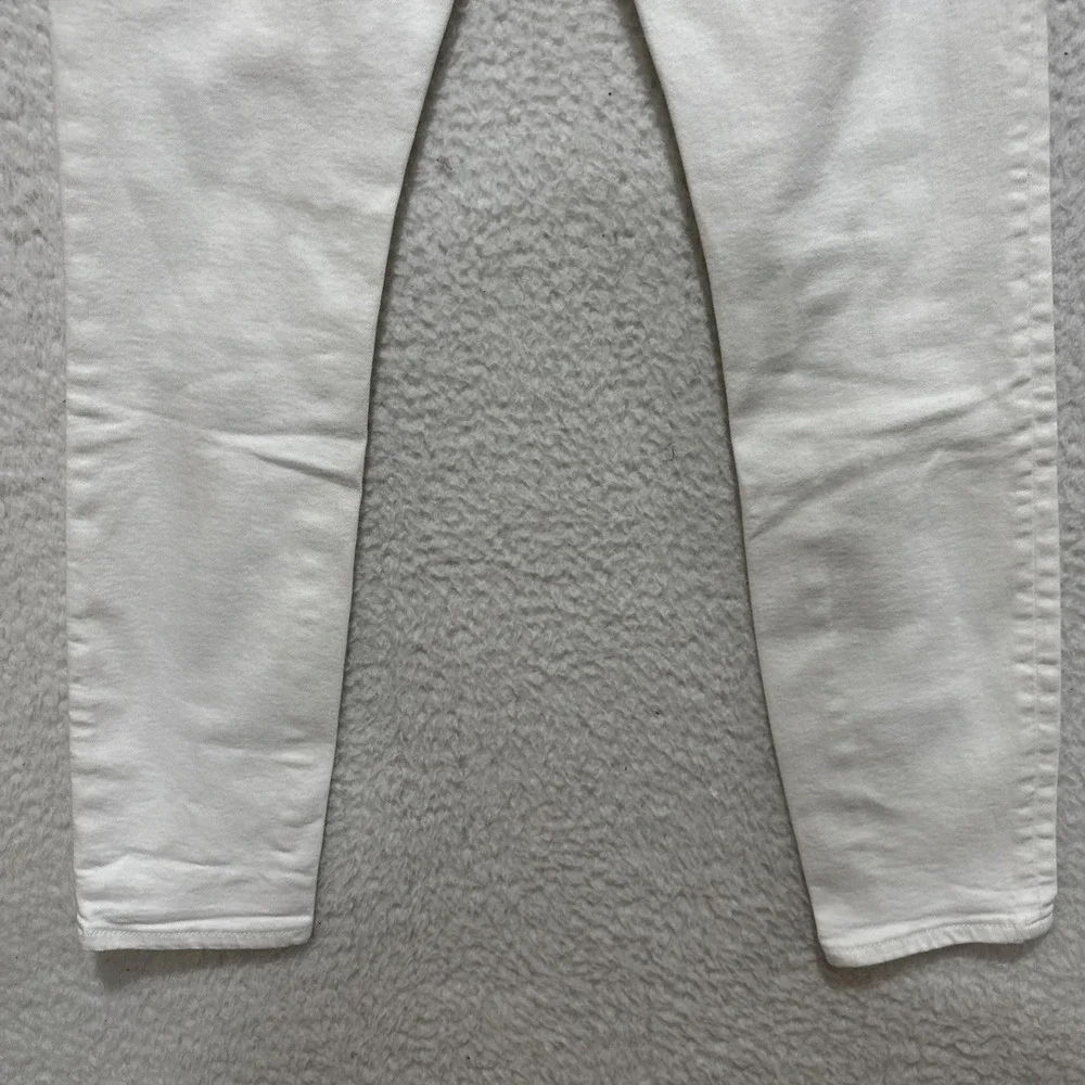 Frame Le Skinny De Jeanne Crop‎ Mid Rise Ivory White Jeans Women's Size 27